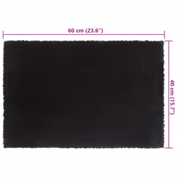 vidaXL Door Mats Floor Mat Outdoor Entrance Doormat 2 pcs Black Tufted Coir