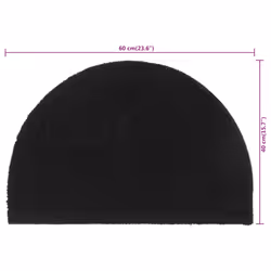 vidaXL Door Mat Floor Mat Entrance Mat Doormat Black Half Round Tufted Coir - Additional view 5