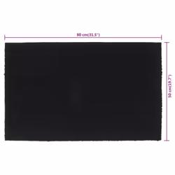 vidaXL Door Mat Floor Mat Indoor Entrance Mat Rug Doormat Black Tufted Coir