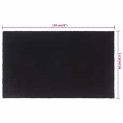 vidaXL Door Mat Floor Mat Indoor Entrance Mat Rug Doormat Black Tufted Coir - Additional view 6
