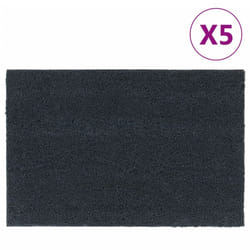 vidaXL Door Mats Floor Mat Indoor Entrance Mat 5 pcs Dark Grey Tufted Coir