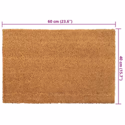 vidaXL Door Mats Floor Mat Outdoor Entrance Doormat 2 pcs Natural Tufted Coir