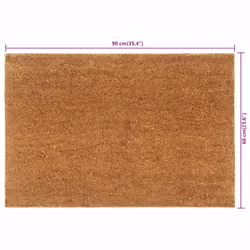 vidaXL Door Mat Floor Mat Indoor Entrance Mat Doormat Natural Tufted Coir - Additional view 4