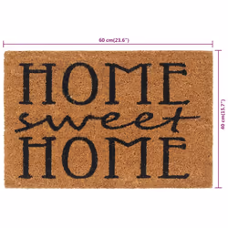 vidaXL Door Mat Floor Mat Outdoor Mat Entrance Doormat Natural Tufted Coir