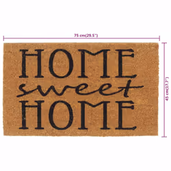 vidaXL Door Mat Floor Mat Outdoor Mat Entrance Doormat Natural Tufted Coir