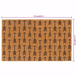 vidaXL Door Mat Floor Mat Outdoor Mat Entrance Doormat Natural Tufted Coir