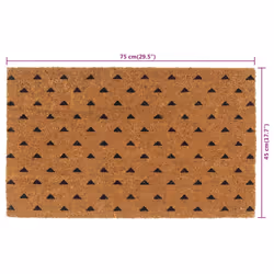 vidaXL Door Mat Floor Mat Outdoor Mat Entrance Doormat Natural Tufted Coir