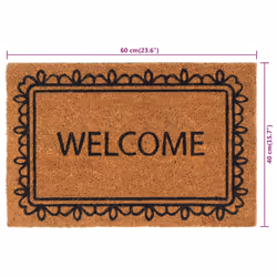 vidaXL Door Mat Floor Mat Outdoor Mat Entrance Doormat Natural Tufted Coir