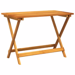 vidaXL Folding Garden Table Outdoor Table Patio Dining Table Solid Wood Acacia - 90 x 52.5 x 65 cm