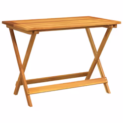 vidaXL Folding Garden Table Outdoor Table Patio Dining Table Solid Wood Acacia - 90 x 52.5 x 65 cm - Additional view 5
