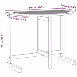 vidaXL Folding Balcony Table Outdoor Table Dining Table Solid Wood Acacia - Additional view 9