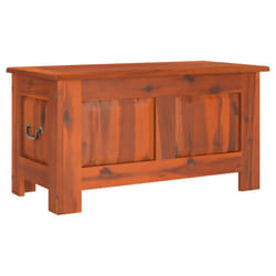 vidaXL Storage Chest with Lid Home Organiser Storage Toy Box Solid Wood Acacia - brown, 70 x 35 x 37 cm