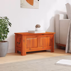 vidaXL Storage Chest with Lid Home Organiser Storage Toy Box Solid Wood Acacia - brown, 70 x 35 x 37 cm