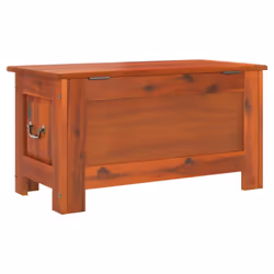 vidaXL Storage Chest with Lid Home Organiser Storage Toy Box Solid Wood Acacia - brown, 70 x 35 x 37 cm - Additional view 5