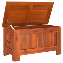 vidaXL Storage Chest with Lid Home Organiser Storage Toy Box Solid Wood Acacia - brown, 70 x 35 x 37 cm - Additional view 6