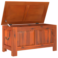 vidaXL Storage Chest with Lid Home Organiser Storage Toy Box Solid Wood Acacia - brown, 90 x 45 x 47 cm - Additional view 6