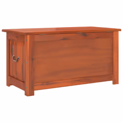 vidaXL Storage Chest with Lid Home Organiser Storage Toy Box Solid Wood Acacia - brown, 110 x 55 x 57 cm - Additional view 5
