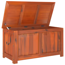 vidaXL Storage Chest with Lid Home Organiser Storage Toy Box Solid Wood Acacia - brown, 110 x 55 x 57 cm - Additional view 6