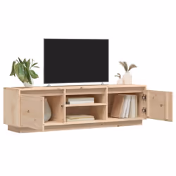 vidaXL TV Cabinet TV Unit Entertainment Centre Media TV Stand Solid Wood Pine - natural