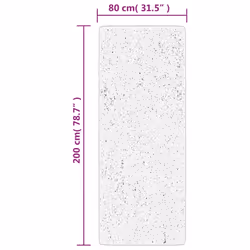 vidaXL Rug Short Pile Soft and Washable Floor Mat Area Rug Bedroom Carpet - anthracite, 80 x 200 cm - Additional view 9