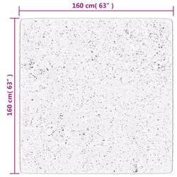 vidaXL Rug Short Pile Soft and Washable Floor Mat Area Rug Bedroom Carpet - anthracite, 160 x 160 cm - Additional view 3