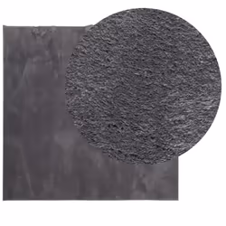 vidaXL Rug Short Pile Soft and Washable Floor Mat Area Rug Bedroom Carpet - anthracite, 240 x 240 cm - Additional view 2