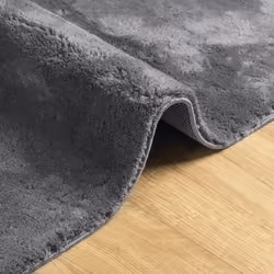 vidaXL Rug Short Pile Soft and Washable Floor Mat Area Rug Bedroom Carpet - anthracite, 240 x 240 cm - Additional view 5