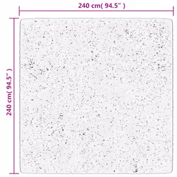 vidaXL Rug Short Pile Soft and Washable Floor Mat Area Rug Bedroom Carpet - anthracite, 240 x 240 cm - Additional view 9