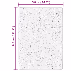 vidaXL Rug Short Pile Soft and Washable Floor Mat Area Rug Bedroom Carpet - anthracite, 240 x 340 cm - Additional view 3