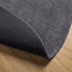 vidaXL Rug Short Pile Soft and Washable Floor Mat Area Rug Bedroom Carpet - anthracite, 120 cm - Additional view 4
