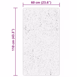 vidaXL Rug Short Pile Soft and Washable Floor Mat Area Rug Bedroom Carpet - beige, 60 x 110 cm - Additional view 3