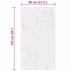 vidaXL Rug Short Pile Soft and Washable Floor Mat Area Rug Bedroom Carpet - beige, 80 x 150 cm - Additional view 9