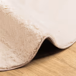 vidaXL Rug Short Pile Soft and Washable Floor Mat Area Rug Bedroom Carpet - beige, 80 cm - Additional view 5