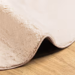 vidaXL Rug Short Pile Soft and Washable Floor Mat Area Rug Bedroom Carpet - beige, 120 cm - Additional view 5