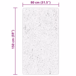 vidaXL Rug Short Pile Soft and Washable Floor Mat Area Rug Bedroom Carpet - cream, 80 x 150 cm - Additional view 9