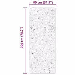 vidaXL Rug Short Pile Soft and Washable Floor Mat Area Rug Bedroom Carpet - cream, 80 x 200 cm - Additional view 3