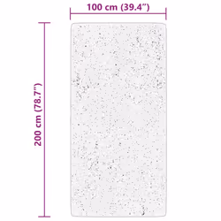 vidaXL Rug Short Pile Soft and Washable Floor Mat Area Rug Bedroom Carpet - cream, 100 x 200 cm - Additional view 3