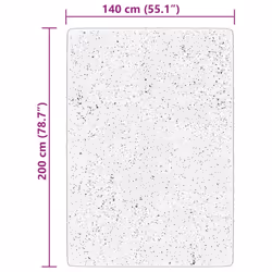vidaXL Rug Short Pile Soft and Washable Floor Mat Area Rug Bedroom Carpet - cream, 140 x 200 cm - Additional view 3