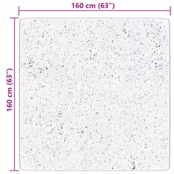 vidaXL Rug Short Pile Soft and Washable Floor Mat Area Rug Bedroom Carpet - cream, 160 x 160 cm - Additional view 9