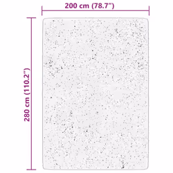 vidaXL Rug Short Pile Soft and Washable Floor Mat Area Rug Bedroom Carpet - cream, 200 x 280 cm