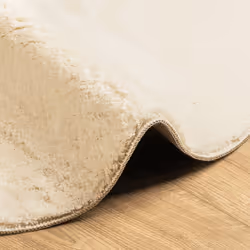 vidaXL Rug Short Pile Soft and Washable Floor Mat Area Rug Bedroom Carpet - cream, 120 cm - Additional view 5