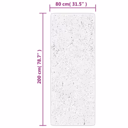 vidaXL Rug Short Pile Soft and Washable Floor Mat Area Rug Bedroom Carpet - sand, 80 x 200 cm - Additional view 9