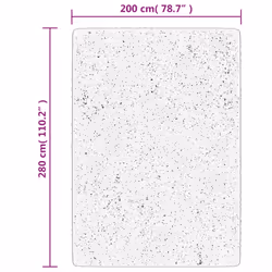 vidaXL Rug Short Pile Soft and Washable Floor Mat Area Rug Bedroom Carpet - sand, 200 x 280 cm - Additional view 9