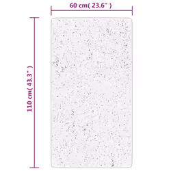 vidaXL Rug Short Pile Soft and Washable Floor Mat Area Rug Bedroom Carpet - grey, 60 x 110 cm - Additional view 9