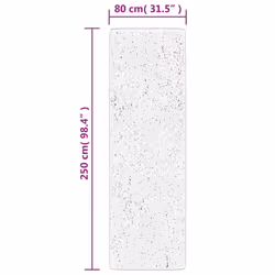vidaXL Rug Short Pile Soft and Washable Floor Mat Area Rug Bedroom Carpet - grey, 80 x 250 cm - Additional view 3