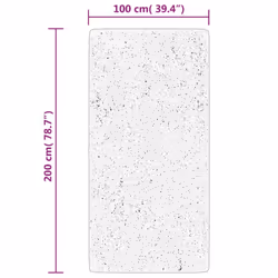 vidaXL Rug Short Pile Soft and Washable Floor Mat Area Rug Bedroom Carpet - grey, 100 x 200 cm - Additional view 3