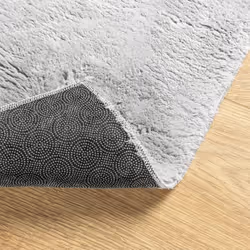 vidaXL Rug Short Pile Soft and Washable Floor Mat Area Rug Bedroom Carpet - grey, 100 x 200 cm - Additional view 4