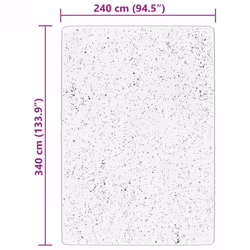 vidaXL Rug Short Pile Soft and Washable Floor Mat Area Rug Bedroom Carpet - grey, 240 x 340 cm - Additional view 3