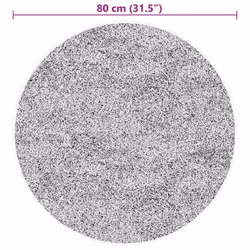 vidaXL Rug Short Pile Soft and Washable Floor Mat Area Rug Bedroom Carpet - grey, 80 cm