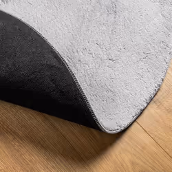 vidaXL Rug Short Pile Soft and Washable Floor Mat Area Rug Bedroom Carpet - grey, 120 cm - Additional view 4